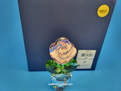HAPPY FLOWER - MEDIUM - PINK ROSE W CLEAR POT # 872197