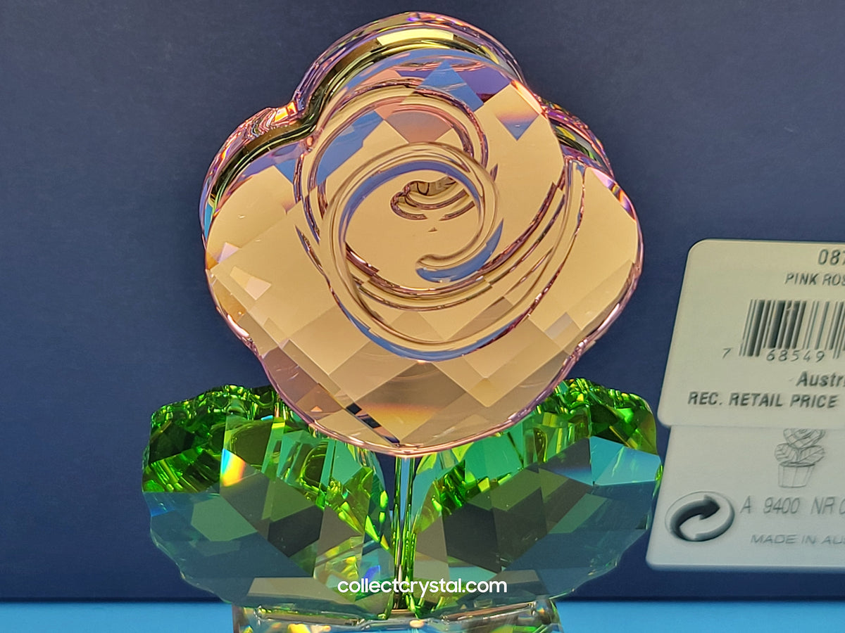 HAPPY FLOWER - MEDIUM - PINK ROSE W CLEAR POT # 872197