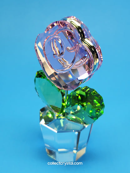 HAPPY FLOWER - MEDIUM - PINK ROSE W CLEAR POT # 872197