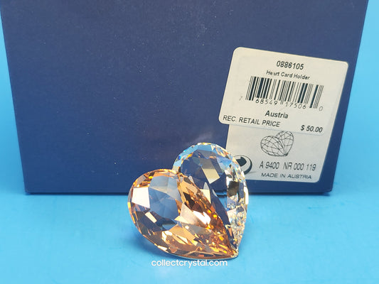 CARD HOLDER – HEART # 886105 Clear and Peach