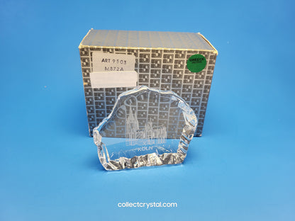 KOLN CATHEDRAL SOUVENIR REVERSED-ETCHED PAPERWEIGHT # 9503 M87 2A