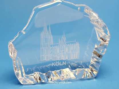 KOLN CATHEDRAL SOUVENIR REVERSED-ETCHED PAPERWEIGHT # 9503 M87 2A