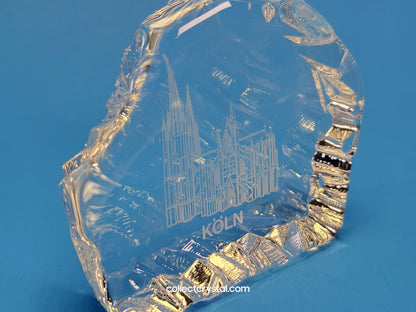 KOLN CATHEDRAL SOUVENIR REVERSED-ETCHED PAPERWEIGHT # 9503 M87 2A