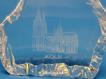 KOLN CATHEDRAL SOUVENIR REVERSED-ETCHED PAPERWEIGHT # 9503 M87 2A