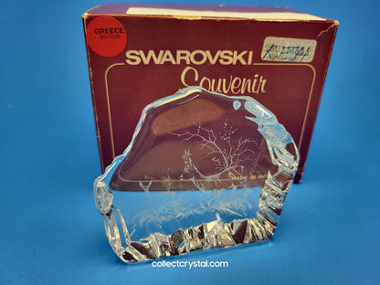 STAG & DOE DEER SOUVENIR REVERSED-ETCHED PAPERWEIGHT # 9503 M839