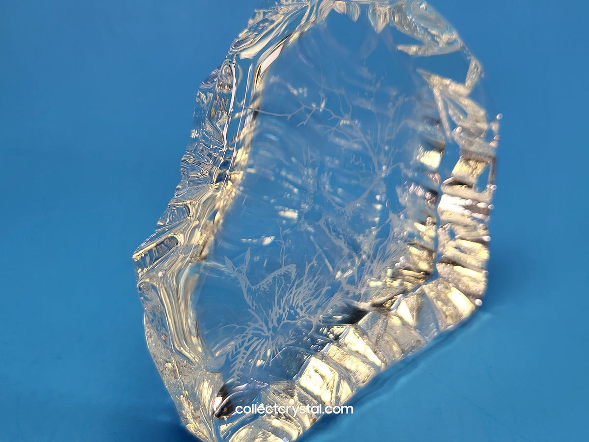 STAG & DOE DEER SOUVENIR REVERSED-ETCHED PAPERWEIGHT # 9503 M839