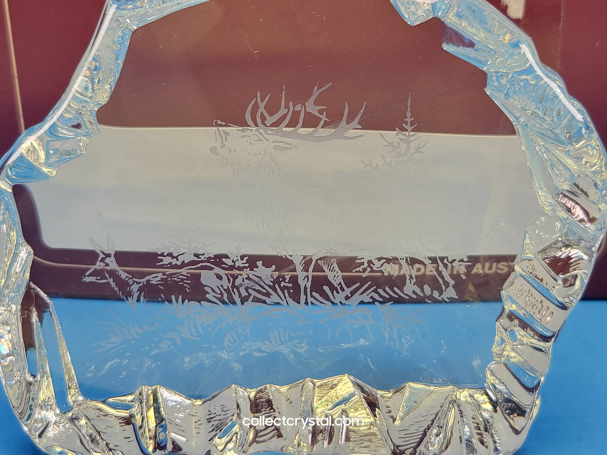 STAG SOUVENIR REVERSED-ETCHED PAPERWEIGHT # 9503 M842