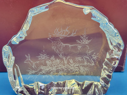 STAG SOUVENIR REVERSED-ETCHED PAPERWEIGHT # 9503 M842