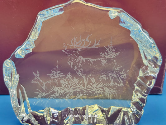 STAG SOUVENIR REVERSED-ETCHED PAPERWEIGHT # 9503 M842