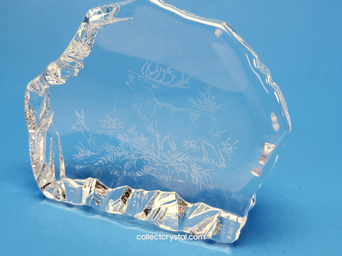 STAG SOUVENIR REVERSED-ETCHED PAPERWEIGHT # 9503 M842