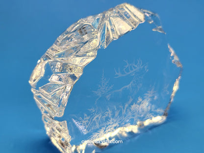 STAG SOUVENIR REVERSED-ETCHED PAPERWEIGHT # 9503 M842