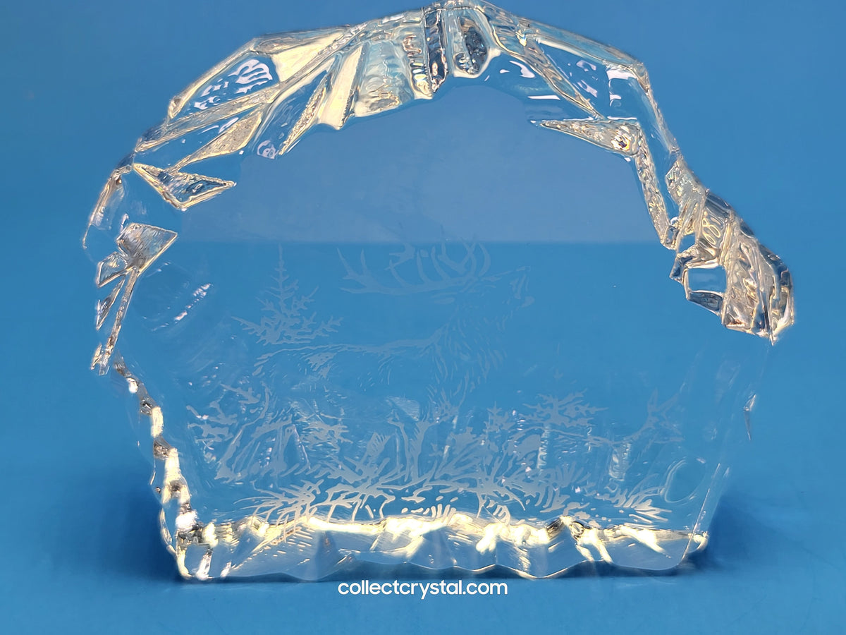 STAG SOUVENIR REVERSED-ETCHED PAPERWEIGHT # 9503 M842