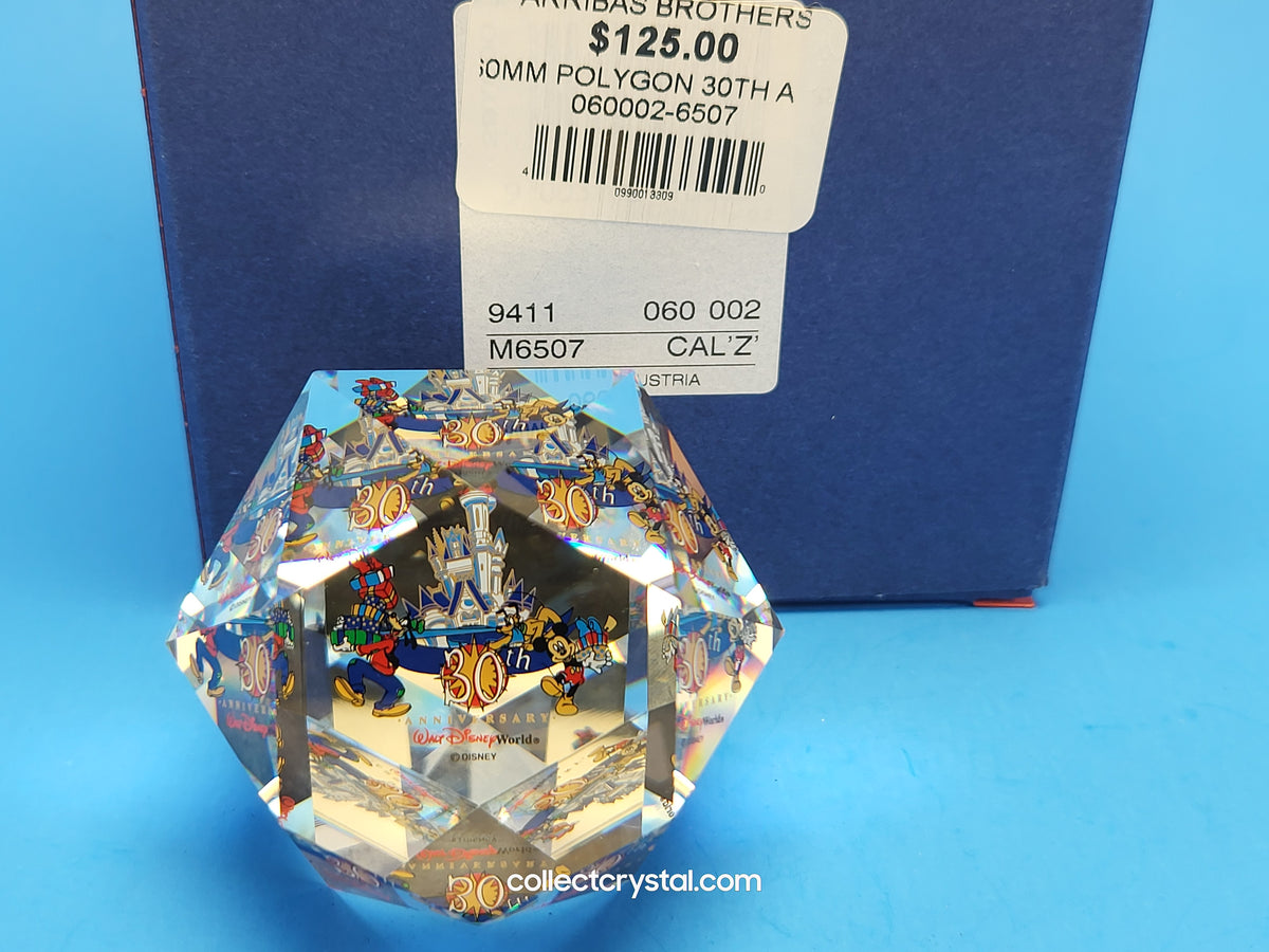 Arribas Disneyland 30th Anniversary Paperweight mib 566 / 750 # M6507