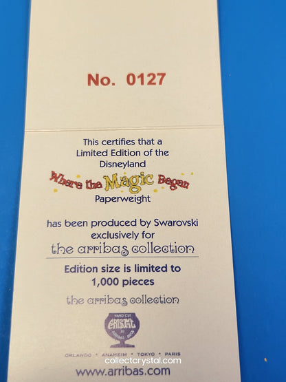 Arribas Disney Paperweight # 619845 Where the Magic Began LE 127/1000