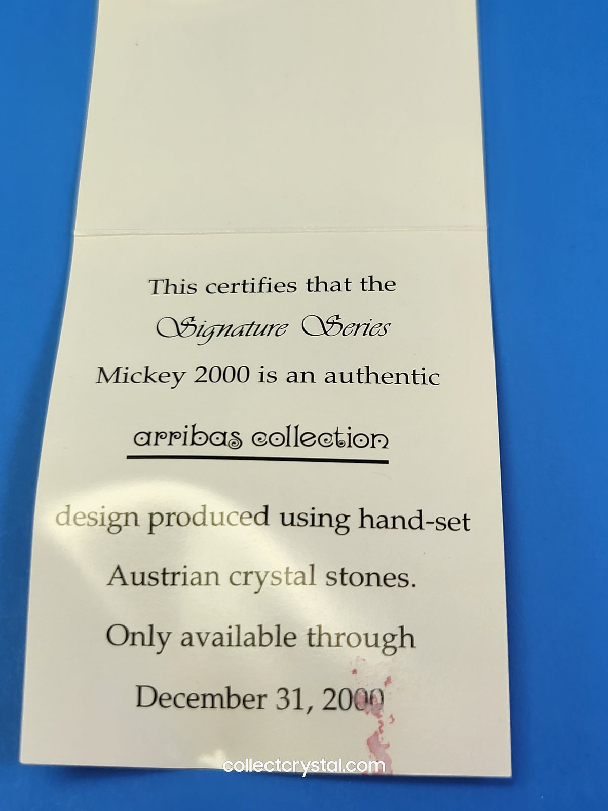 Disney Arribas  Mickey Mouse LE 2000 Millennium # A511