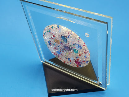 Kristallwelten CRYSTAL WALL TILE # 9990000006 WITH THE ORIGIONAL STAND