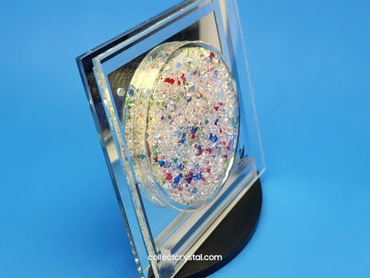 Kristallwelten CRYSTAL WALL TILE # 9990000006 WITH THE ORIGIONAL STAND