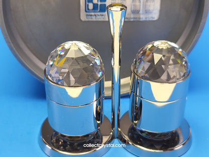 CRUET SET / SALT AND PEPPER SET RHODIUM 011313-4-5