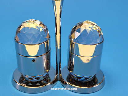 CRUET SET / SALT AND PEPPER SET RHODIUM 011313-4-5