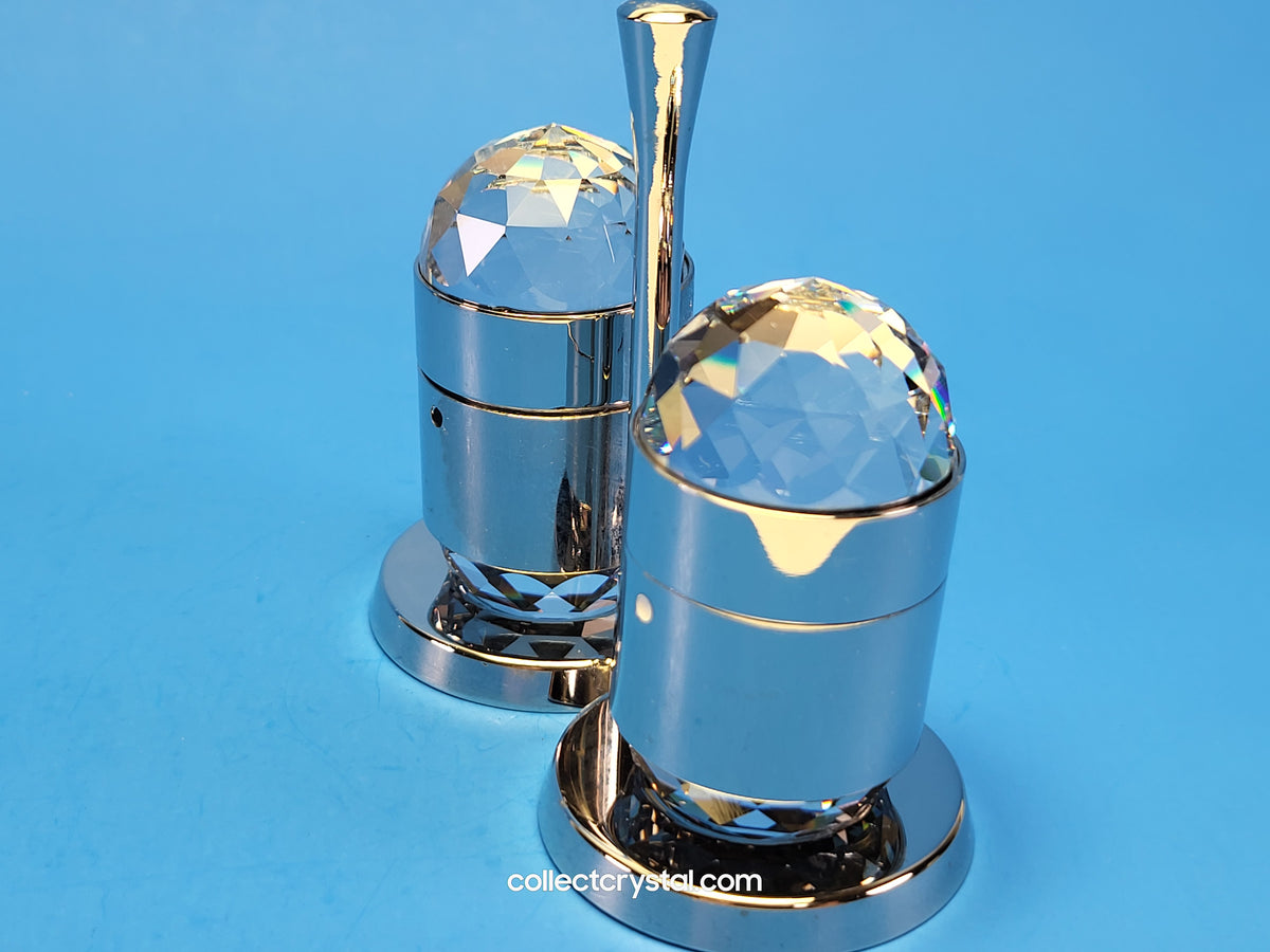CRUET SET / SALT AND PEPPER SET RHODIUM 011313-4-5