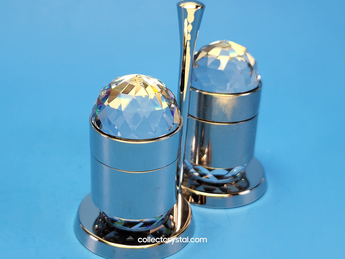CRUET SET / SALT AND PEPPER SET RHODIUM 011313-4-5