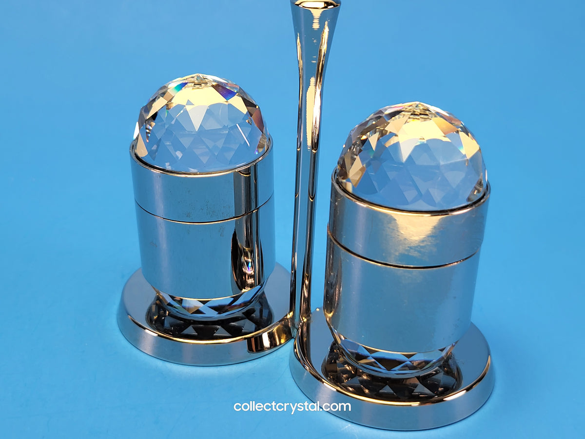 CRUET SET / SALT AND PEPPER SET RHODIUM 011313-4-5