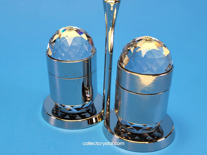 CRUET SET / SALT AND PEPPER SET RHODIUM 011313-4-5