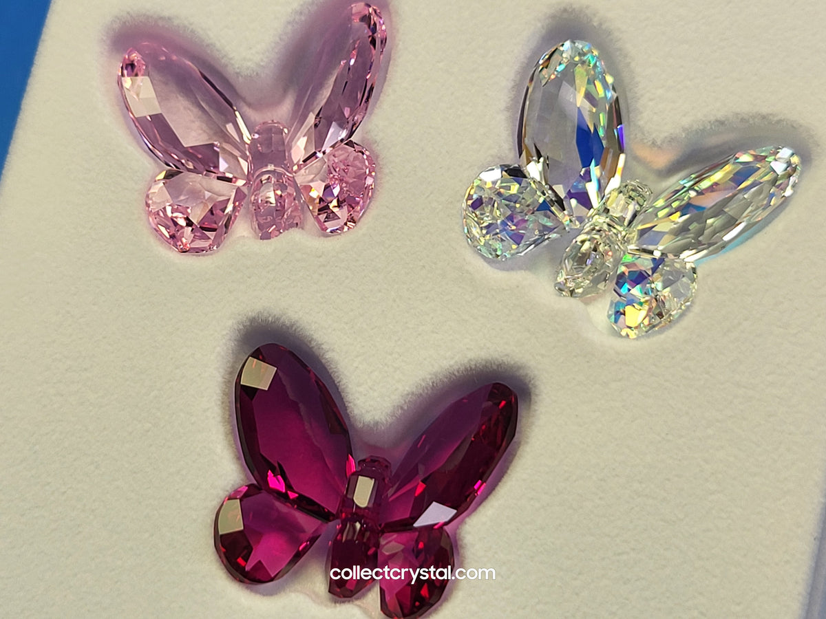 BRILLIANT BUTTERFLIES – SET OF 3 PINK/RED SMALL 955428