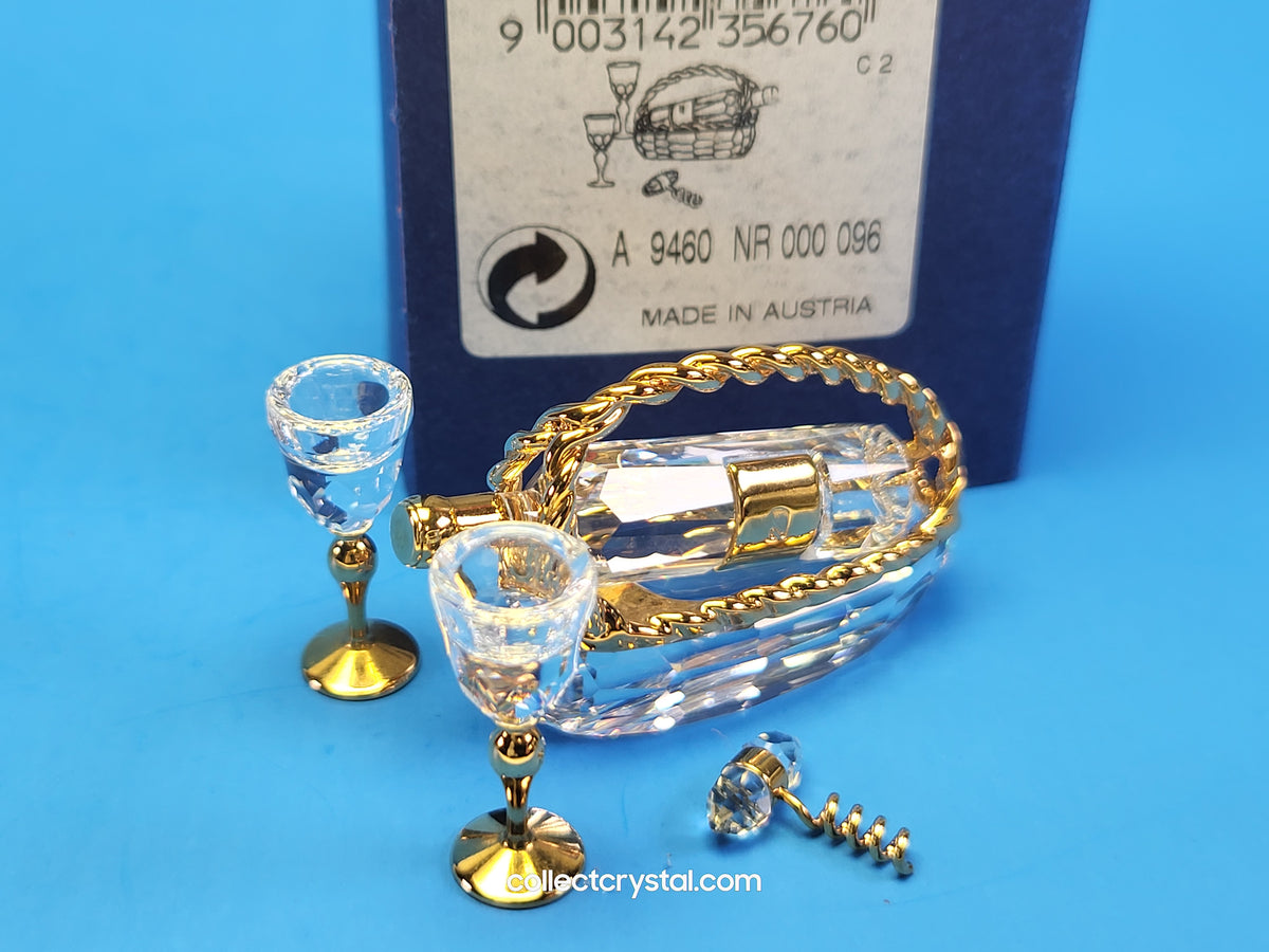 Memories - Wine Set - Gold - Basket, Bottle & Glass # 235676