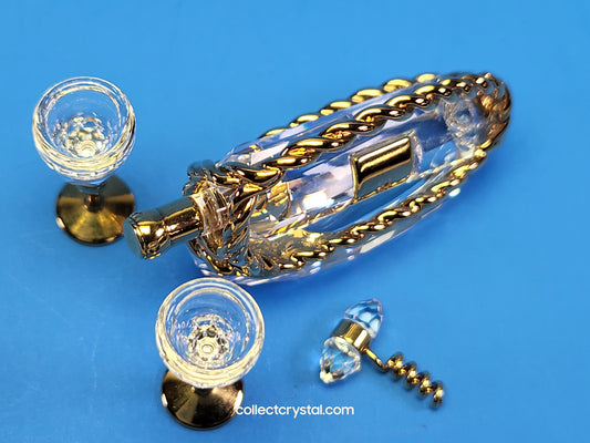 Memories - Wine Set - Gold - Basket, Bottle & Glass # 235676