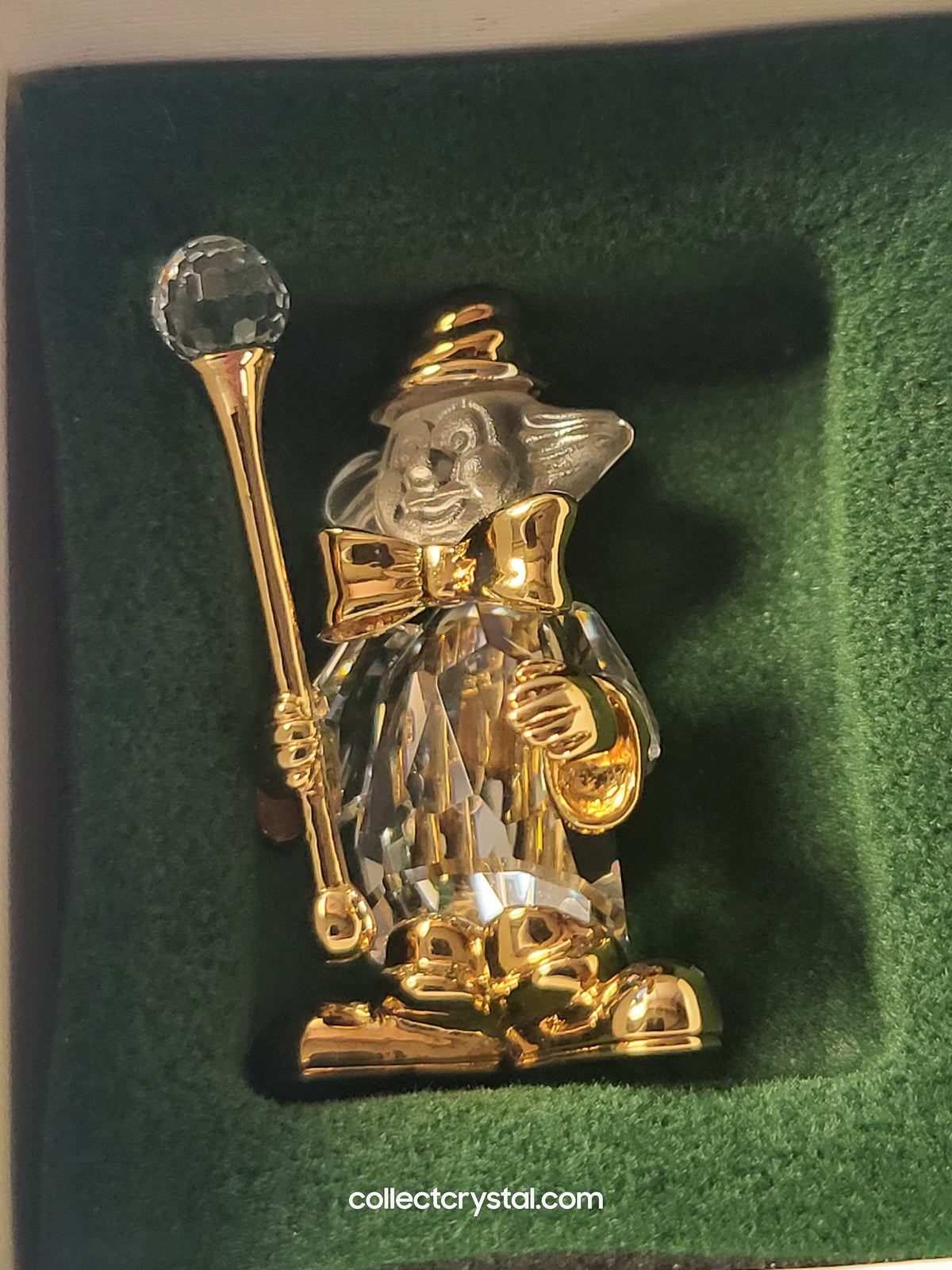 MEMORIES - Conductor Clown - Crystal and Gold BROOCH # 220312