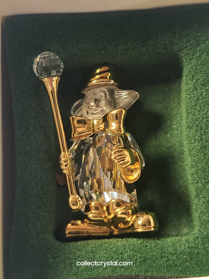 MEMORIES - Conductor Clown - Crystal and Gold BROOCH # 220312