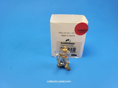 MEMORIES - Conductor Clown - Crystal and Gold BROOCH # 220312
