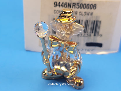 MEMORIES - Conductor Clown - Crystal and Gold BROOCH # 220312
