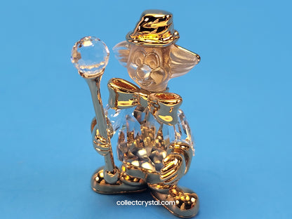 MEMORIES - Conductor Clown - Crystal and Gold BROOCH # 220312