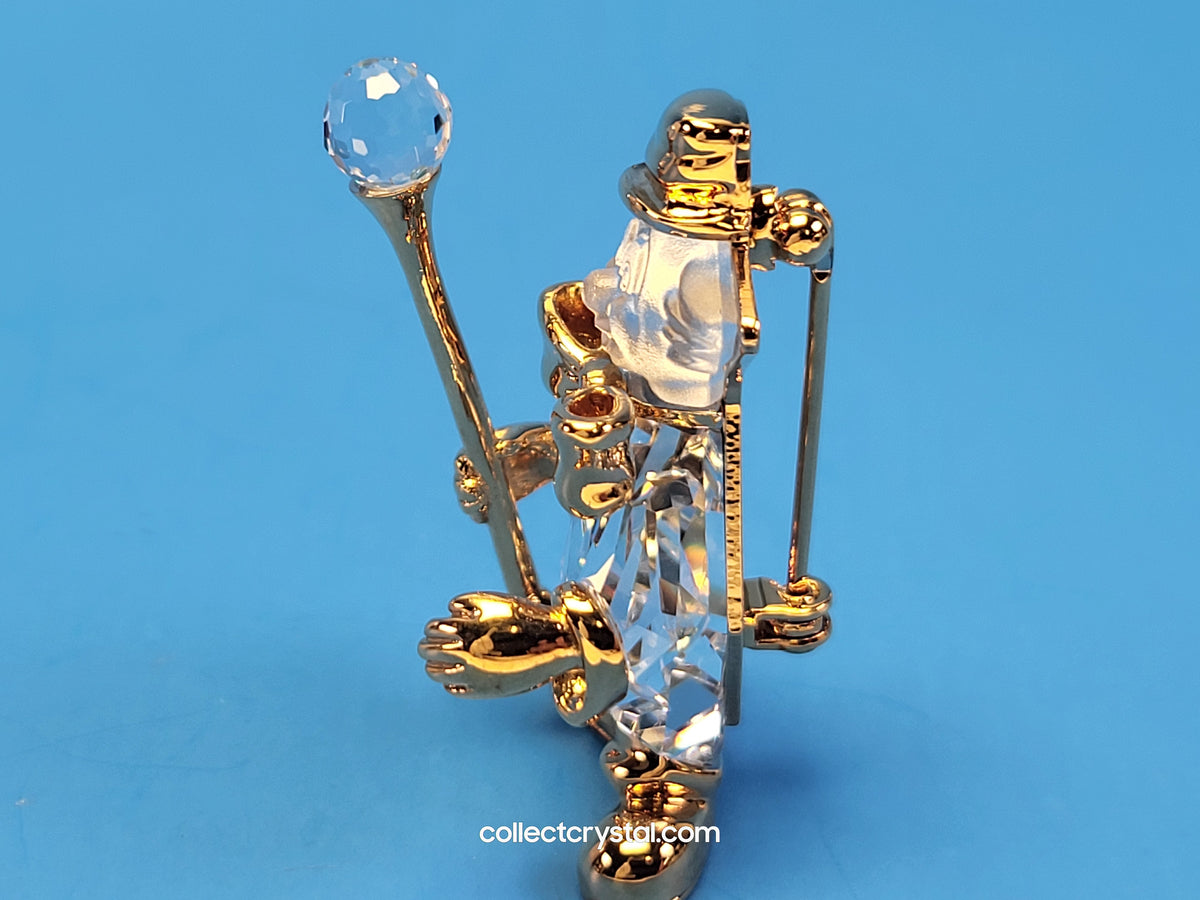 MEMORIES - Conductor Clown - Crystal and Gold BROOCH # 220312