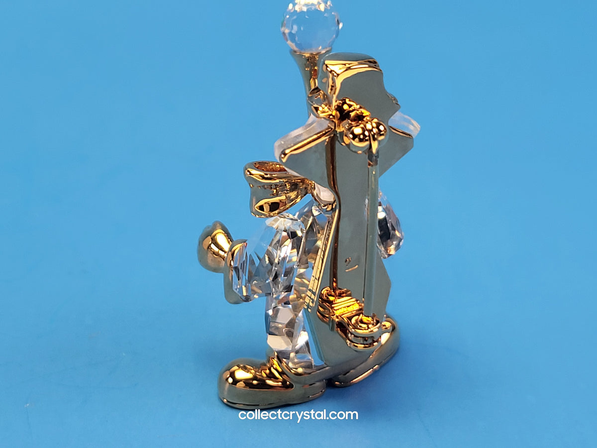 MEMORIES - Conductor Clown - Crystal and Gold BROOCH # 220312