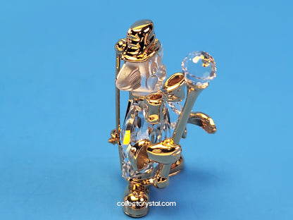 MEMORIES - Conductor Clown - Crystal and Gold BROOCH # 220312