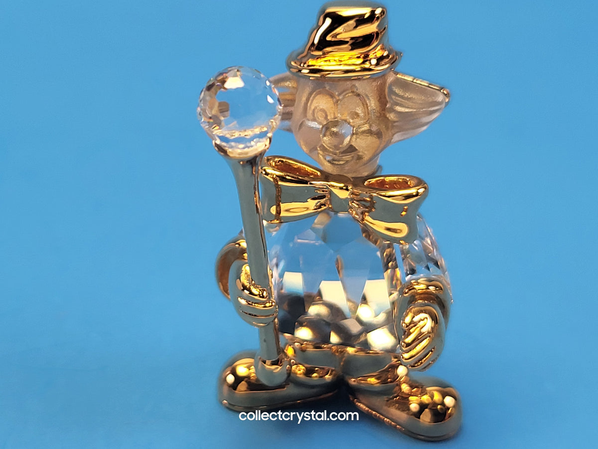 MEMORIES - Conductor Clown - Crystal and Gold BROOCH # 220312