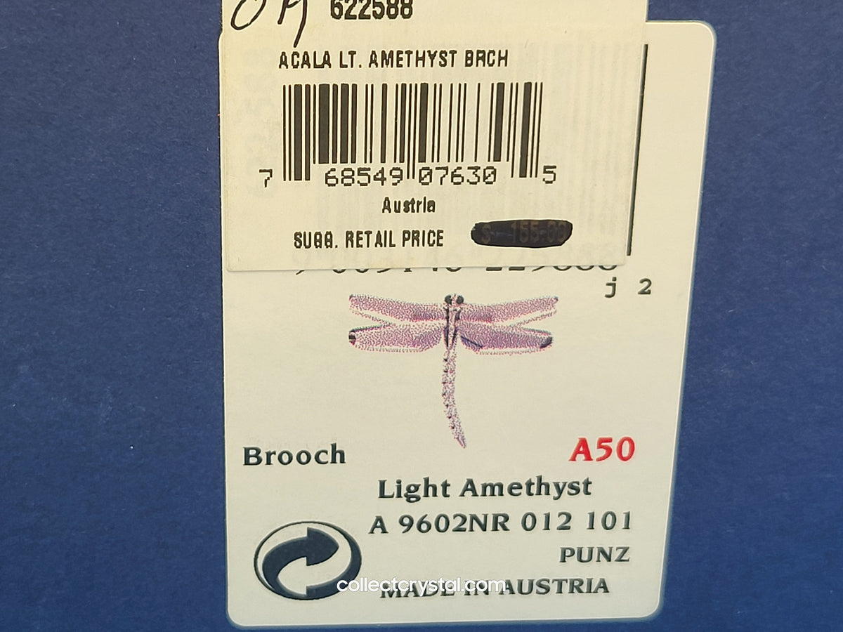 Paradise - Dragonfly Brooch Pin - Acala Light Amethyst # 622588