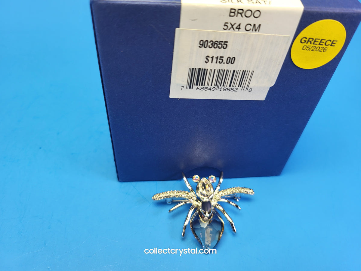 PARADISE BUGS BROOCH – SPIDER DARJA AURORA BOREALIS / SILVER SHADE 903655