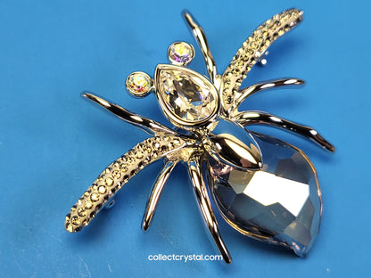 PARADISE BUGS BROOCH – SPIDER DARJA AURORA BOREALIS / SILVER SHADE 903655