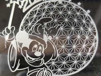 Arribas DISNEY World Paperweight / palque 2000 Millennium LE 4500 mib