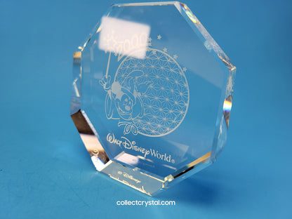 Arribas DISNEY World Paperweight / palque 2000 Millennium LE 4500 mib