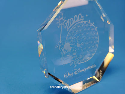 Arribas DISNEY World Paperweight / palque 2000 Millennium LE 4500 mib