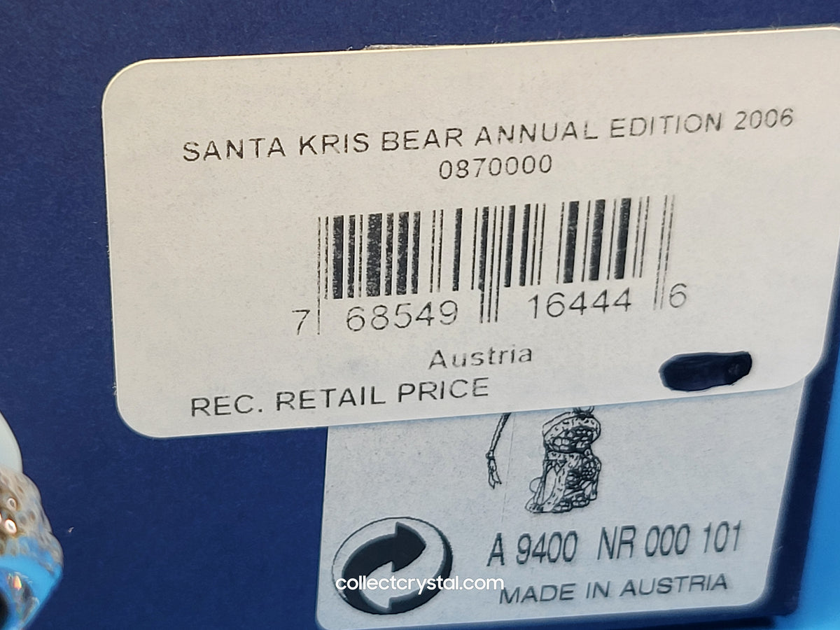 CHRISTMAS KRIS BEAR SANTA - # 870000 ANNUAL EDITION 2006