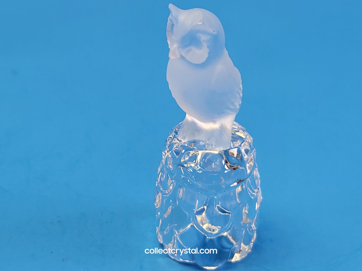 OWL on Thimble Base #  012007 OR 9440 100 001 Bird - Crystal Colors