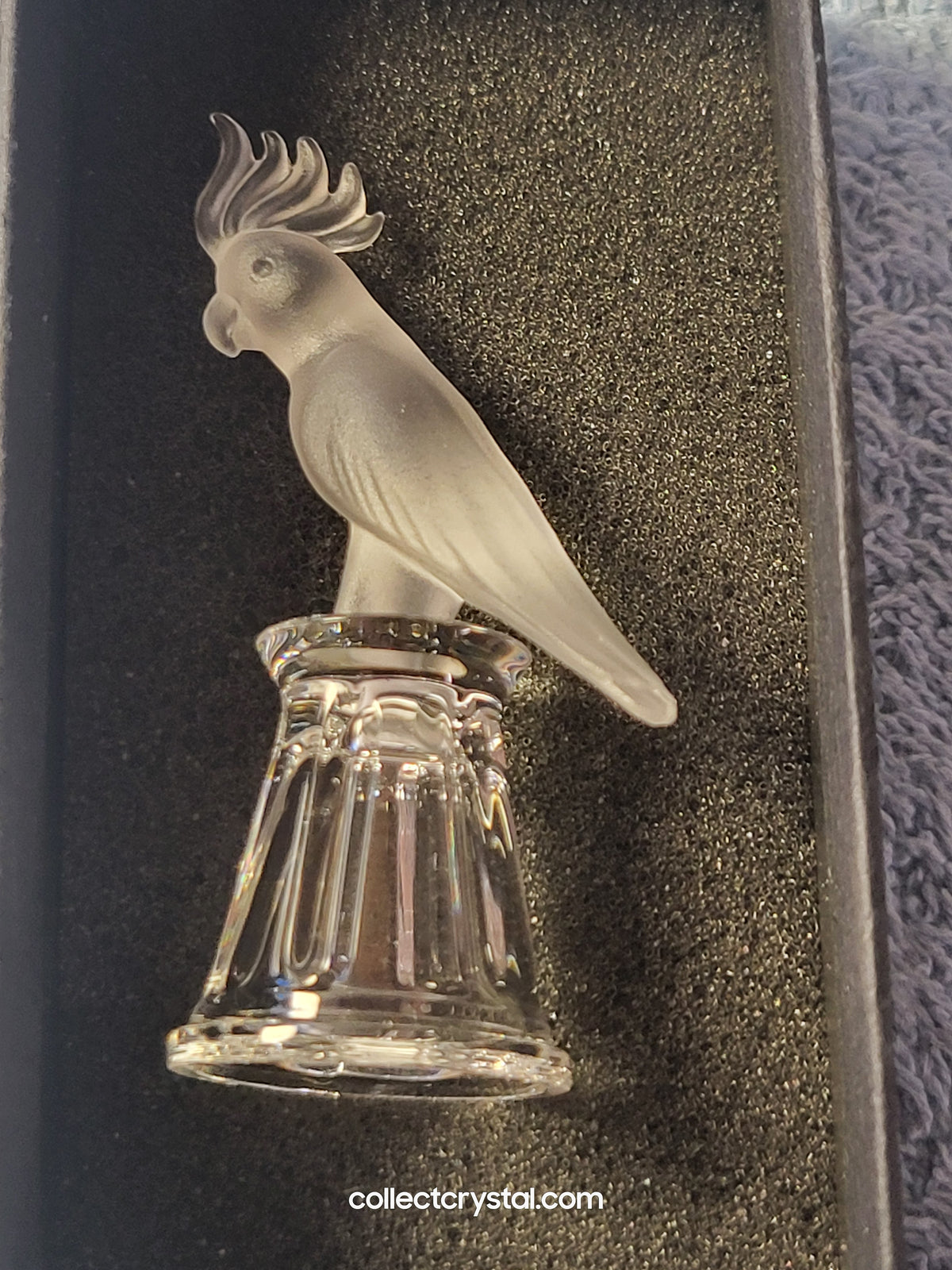 Cockatoo on Thimble Base 9440 100 0005 Parrot Bird - Crystal Colors