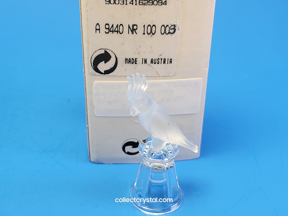 Cockatoo on Thimble Base 9440 100 0005 Parrot Bird - Crystal Colors