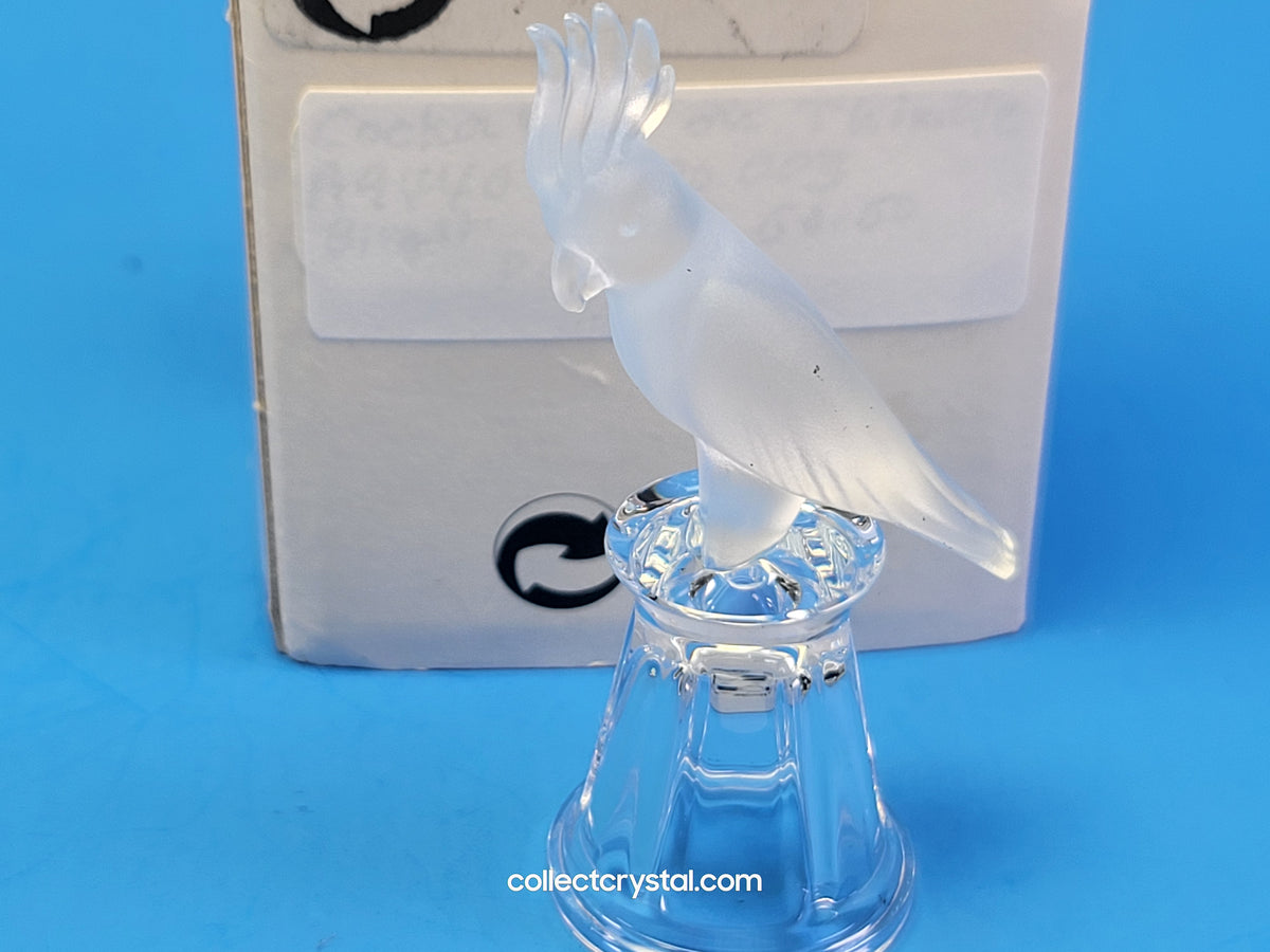 Cockatoo on Thimble Base 9440 100 0005 Parrot Bird - Crystal Colors